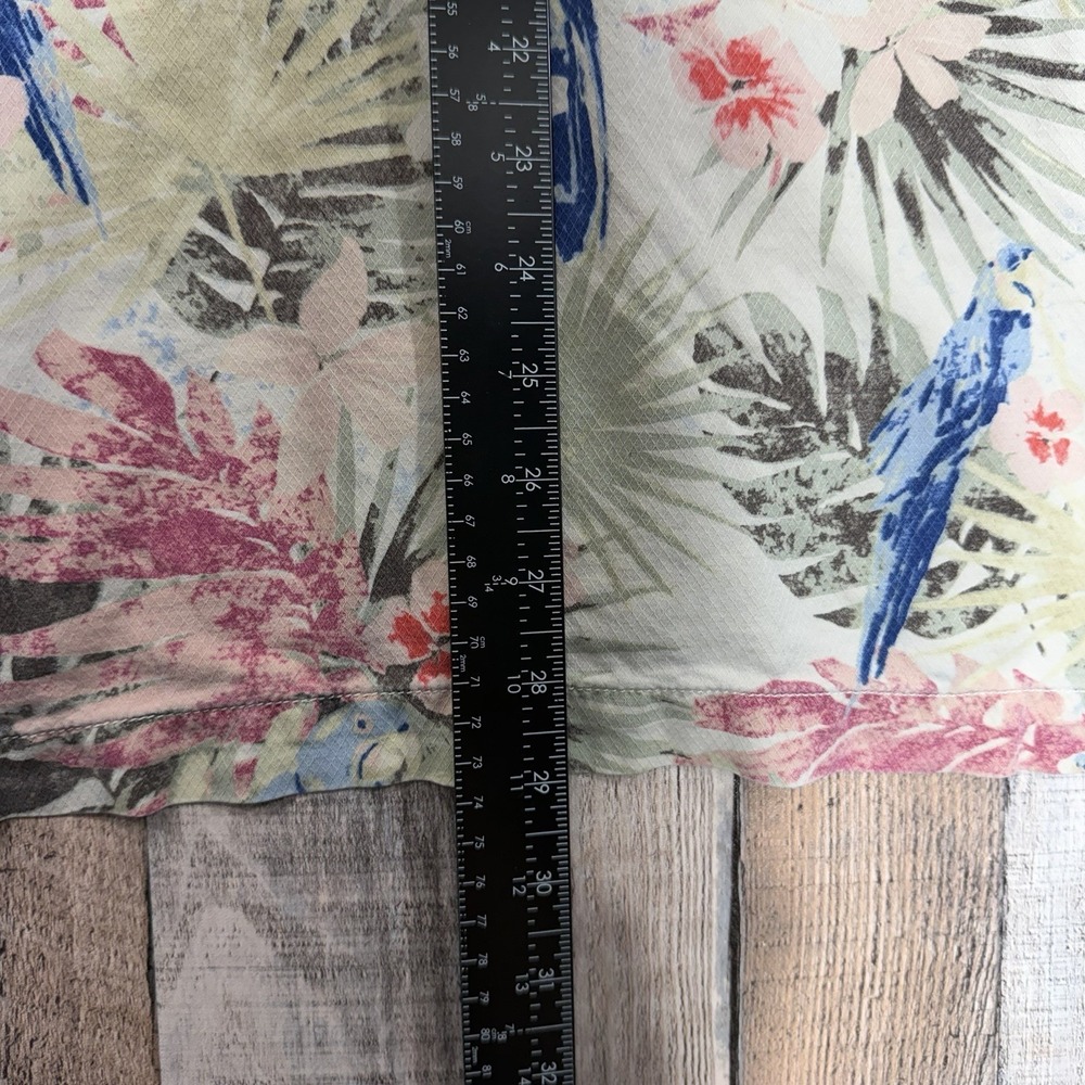 Tommy Bahama Shirt Men XL 100% Silk Hawaiian Green Tropical Parrot Camp Aloha - Picture 6 of 7